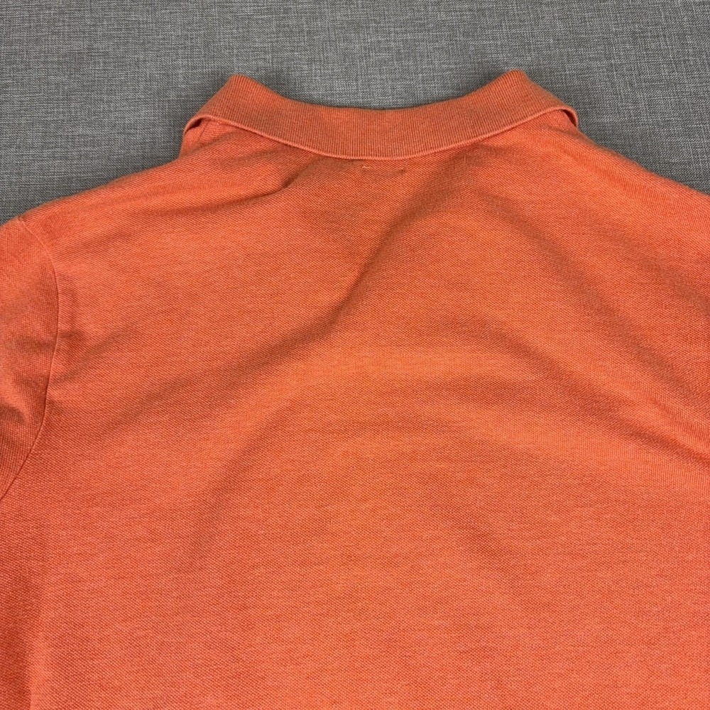 Vintage Ralph Lauren Polo Shirt Mens Large Orange Cotton Short Sleeve - Picture 15 of 16